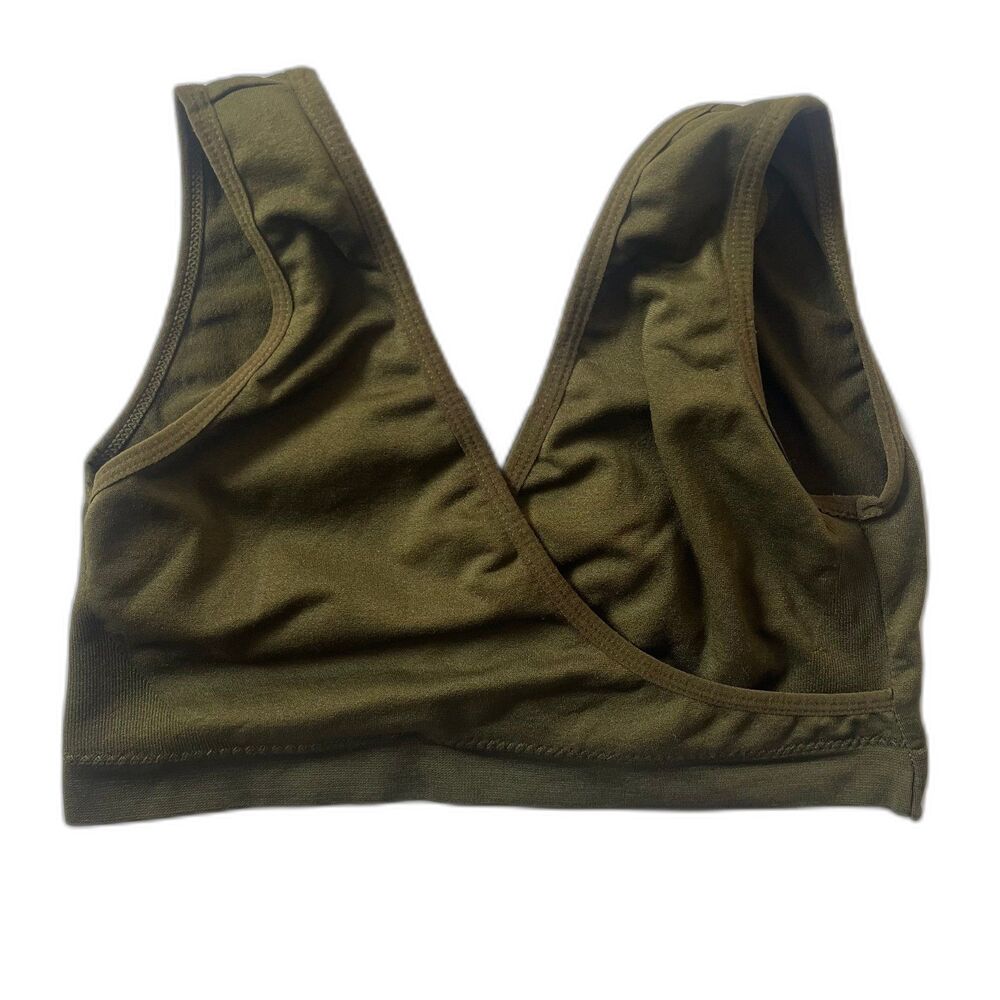 Nursing Bra Bralette Size S Small Olive Green Sleep bra EUC